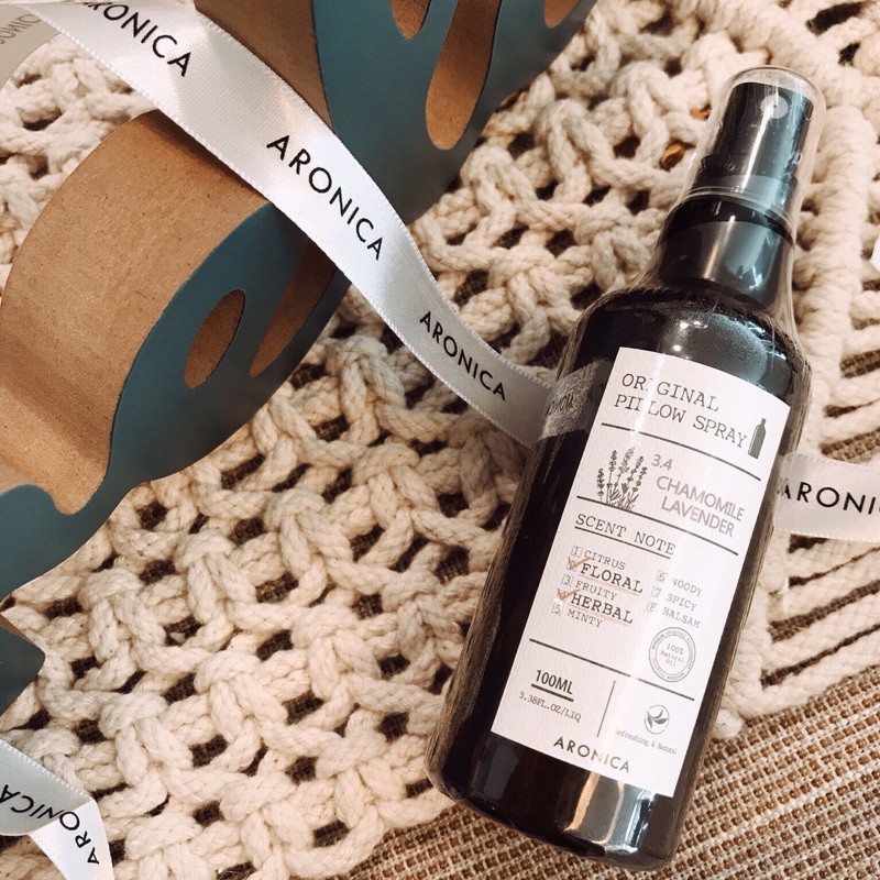 Xịt Vải Khử Khuẩn Mùi Hôi Quần Áo ARONICA ORIGINAL PILLOW SPRAY 100ml