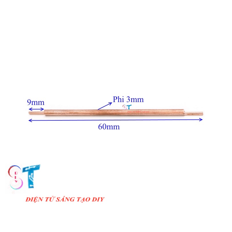 Cặp Kim Hàn Loại 2 Đầu Lệch Tâm Chuyên Dụng Cho Máy Hàn Cell Pin 3x60mm