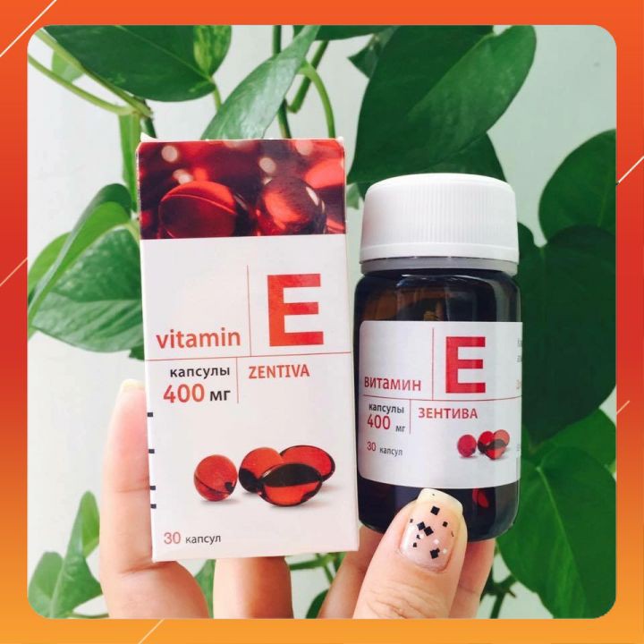 Vitamin E đỏ nga 400mg [FREESHIP_DATE 2023] nhựa và thủy tinh, đẹp da, chống láo hóa, tốt cho mắt