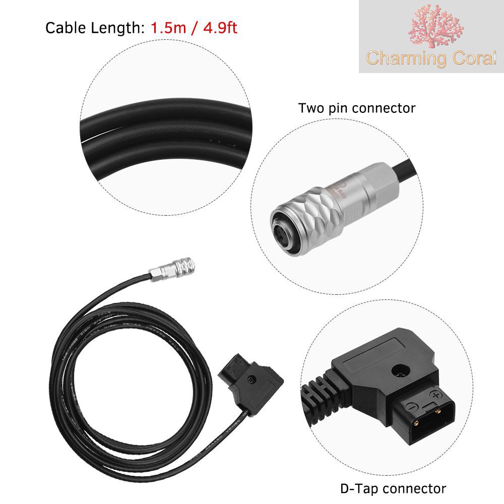 CTOY Andoer D-Tap to BMPCC 4K 2 Pin Locking Power Cable for Blackmagic Pocket Cinema Camera 4K for Sony V Mount Anton Bauer Gold Mount Battery