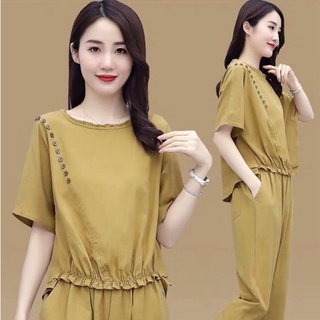 Bộ đũi nữ mùa hè quần lửng áo tay lỡ, hàng đẹp loại 1 đủ size từ 45-85kg