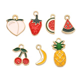 Set 10 mặt dây chuyền hình trái cây dễ thương