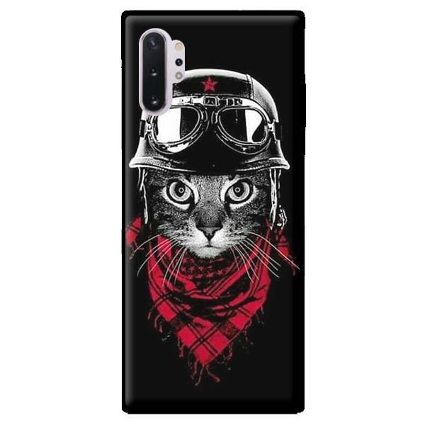 Ốp Lưng Samsung Note 10 - Note 10 Plus - Mèo Khăn Đỏ