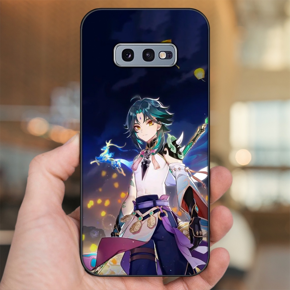 Ốp lưng Samsung S10e viền đen in hình Xiao Genshin Impact