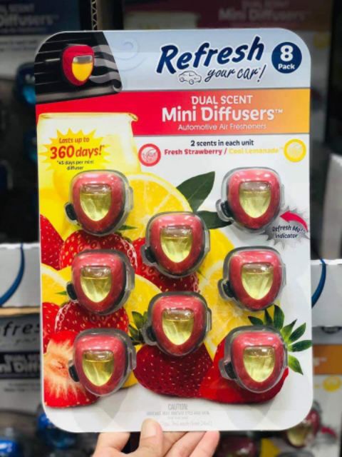 Nước Hoa Để Xe Hơi Refresh - set 8v