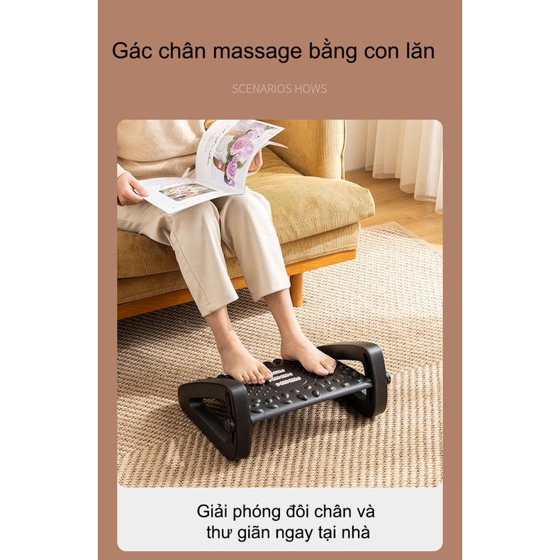 Gác chân công thái học massage, gác chân văn phòng, kệ để chân chất lượng tốt