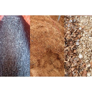 Xơ dừa trồng lan - gói 500gr ( vỏ dừa nguyên miếng, mụn sơ dừa)