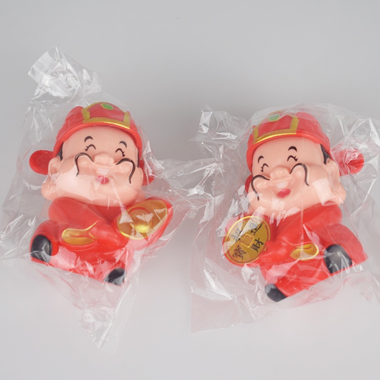 Ông thần tài nhựa,hủ vàng,mèo phụ kiện trang trí bánh kem, oản , thâp tỏi