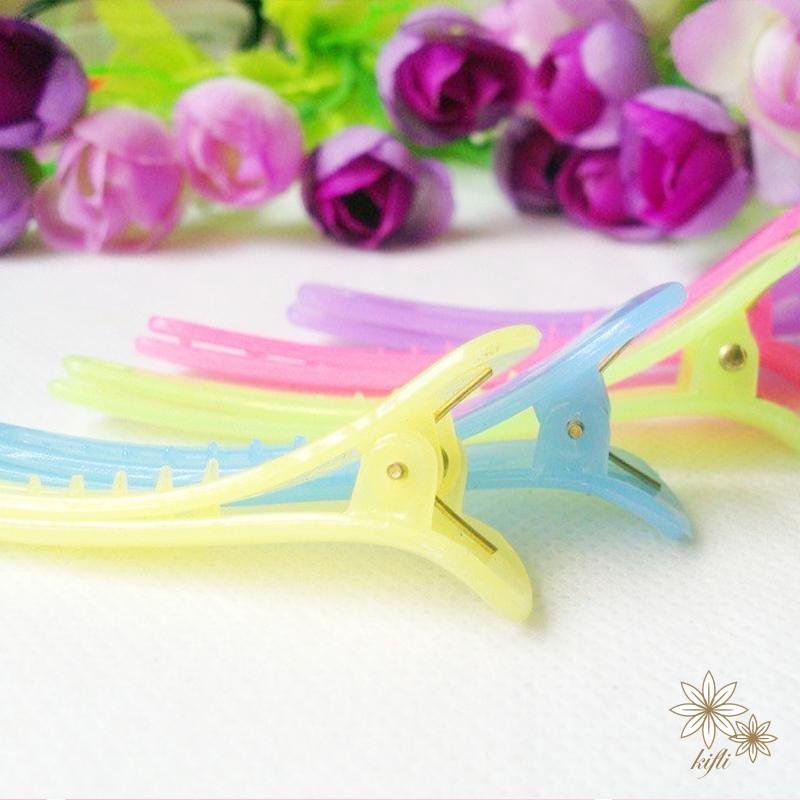 【kifli】Kẹp tóc mỏ vịt đáng yêu bằng nhựa cứng
