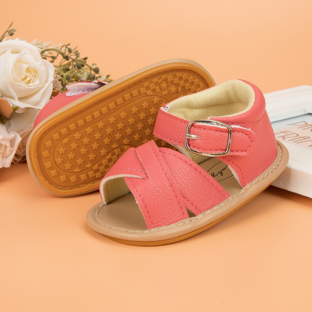 Xăng đan Da PU Mềm Mại Thoáng Khí Dành Cho Bé Trai Và Bé Gái Tập Đi