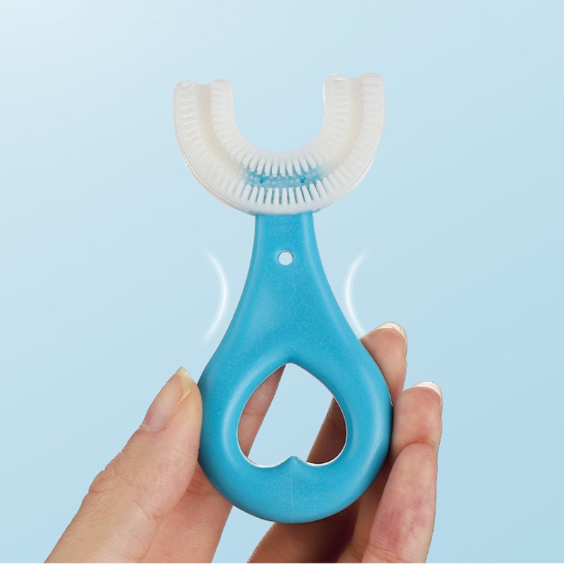 Bàn Chải Đánh Răng Silicone Hình Chữ U 9cm Tiện Dụng Cho Bé