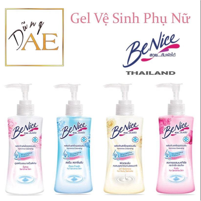 Benice Gel Vệ Sinh Phụ Nữ - Dung Dịch Vệ Sinh Phụ Nữ Dạng Gel Benice Feminine Cleansing Thái Lan 150mL