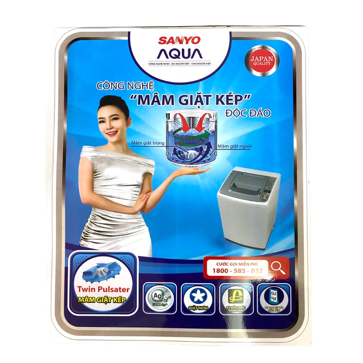 Tem dán máy giặt Sanyo Aqua chất lượng nhiều mẫu