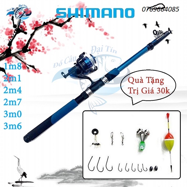 Cần câu máy shimano +máy yf200+full phụ kiện đầy đủ như hình