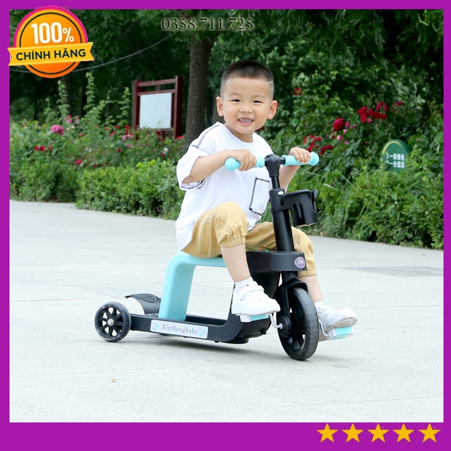 Xe đạp trẻ em  2 in 1, Xe trượt Scooter thông minh phát triển vận động cho bé