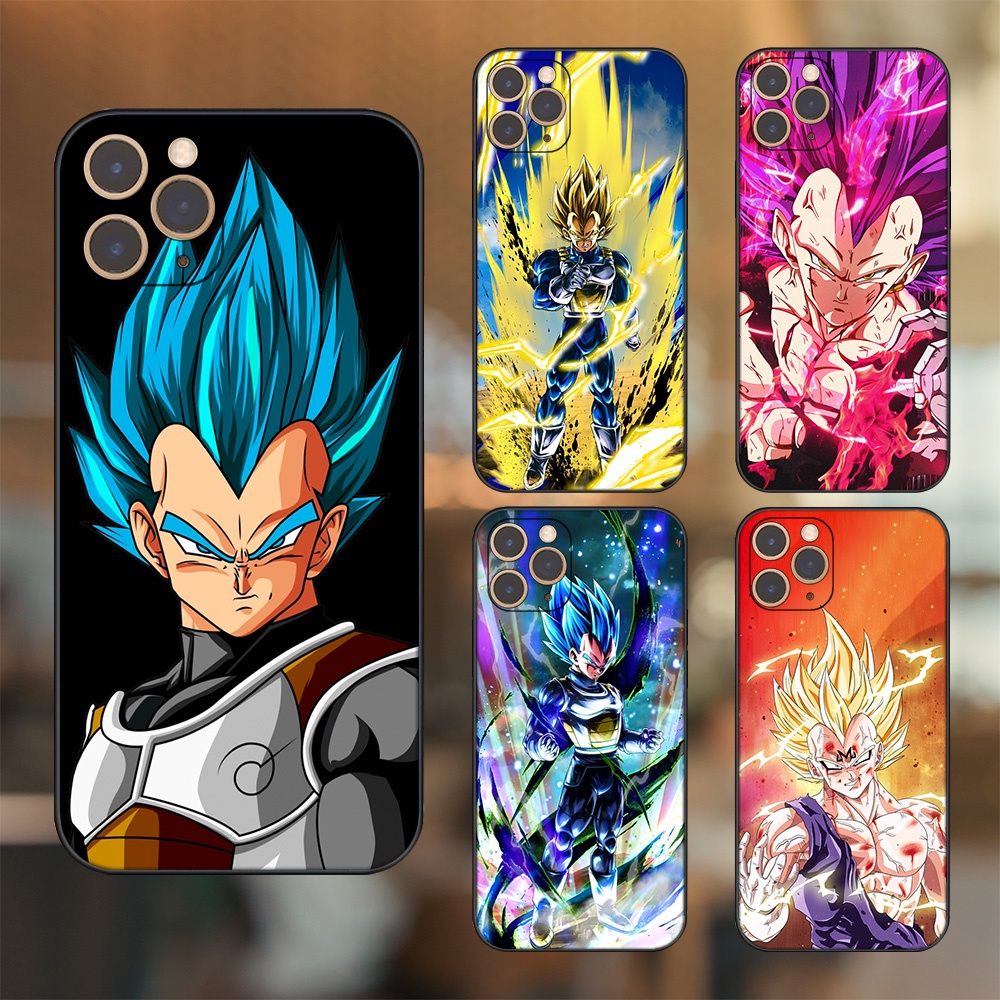 Ốp lưng iPhone 11 Pro dẻo đen cạnh vuông in hình Vegeta Dragon Ball