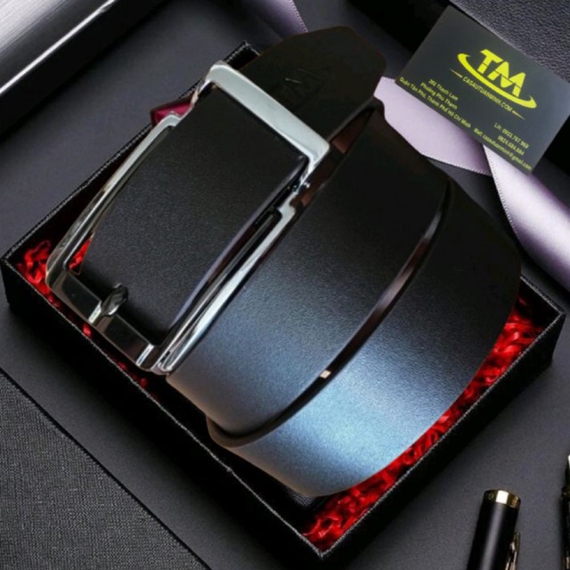 Thắt Lưng Da Bò Nguyên Miếng Cao Cấp TM22_MANZININ.VN Da Nâu - Bảo Hành 2 Năm - Sửa Chữa Và Làm Mới Miễn Phí Trợn Đời