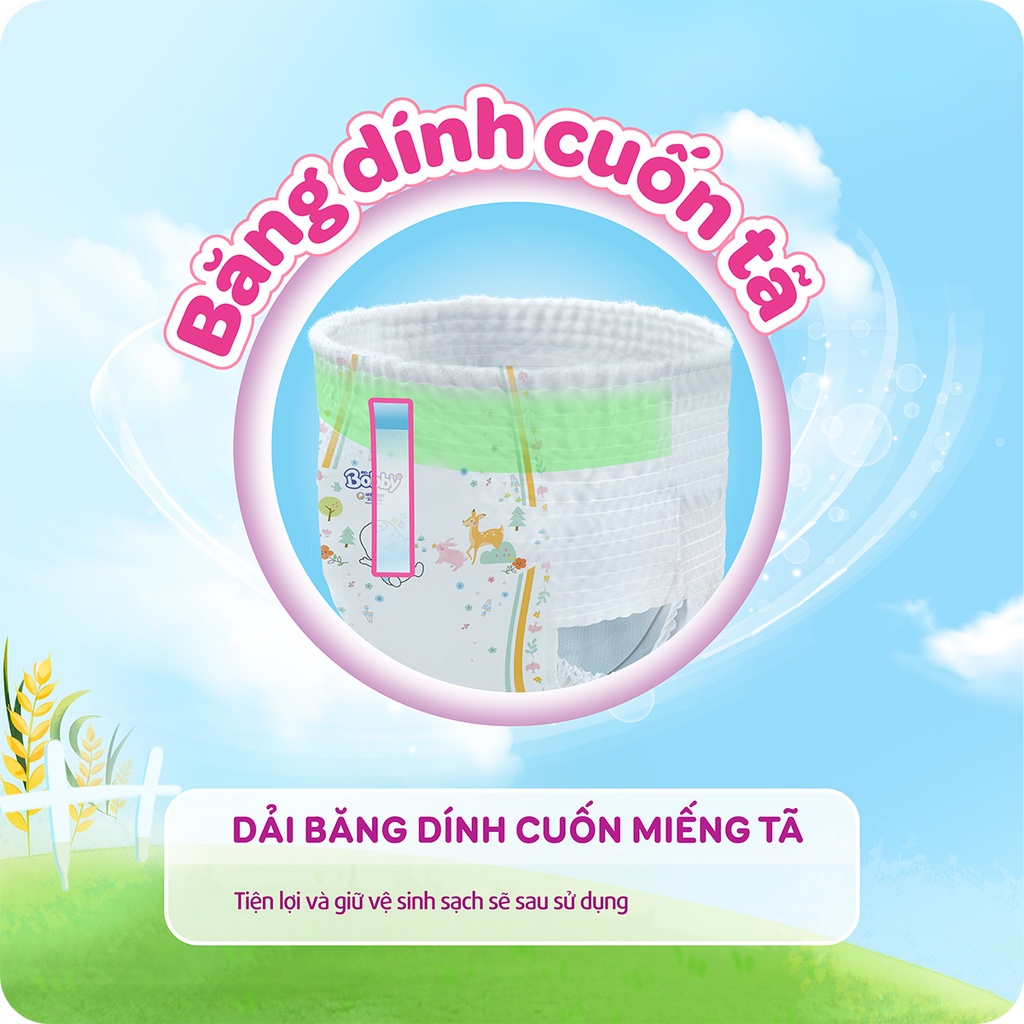 [MỚI] Tã quần Bobby Lõi nén thần kỳ 3mm Gạo non Mega Jumbo M112/L96/XL84/XXL76