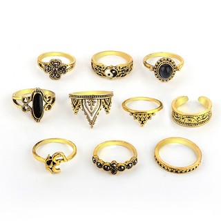 Set 10 Nhẫn Đốt Ngón Tay Phong Cách Boho