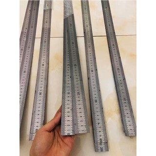 Thước đo inox chế máy cắt nhôm 2 đầu 3,8m bản rộng 3.2cm