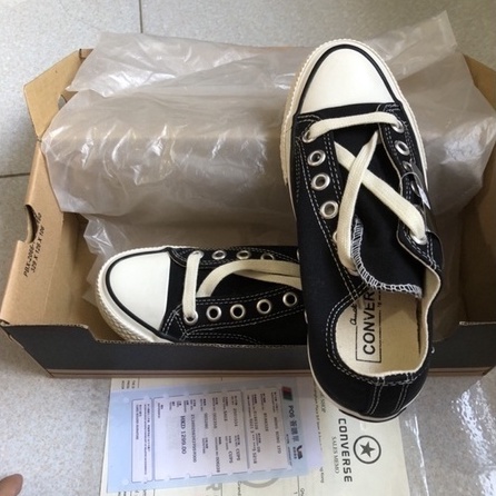 Giày 𝗖𝗼𝗻𝘃𝗲𝗿𝘀𝗲 𝟭𝟵𝟳𝟬𝘀 Đen Cổ Thấp Nam Nữ 💥 Giày Thể Thao Sneaker Nam Nữ CV 1970s Đen Thấp Cổ Full Box