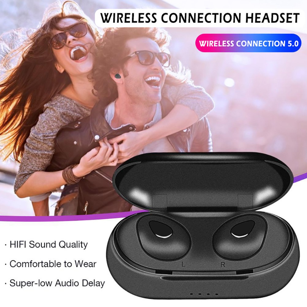 Tai Nghe Bluetooth 5.0 Hel + Y20 Tws Âm Thanh Sống Động Chất Lượng Cao