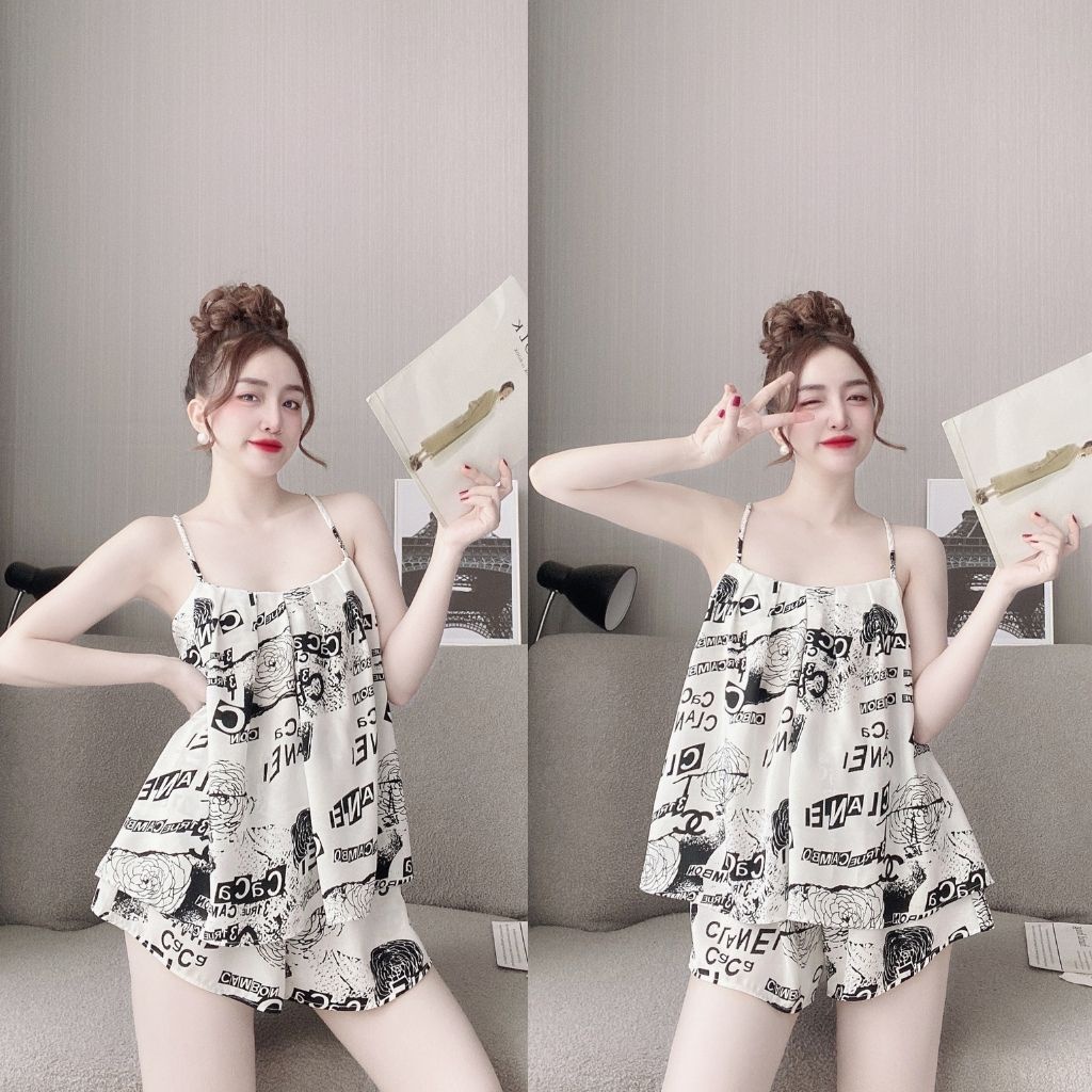 Đồ Ngủ Nữ BIGSIZE Đồ Ngủ Sexy lụa Mango cao cấp mềm mại xinh xắn &lt; 70KG