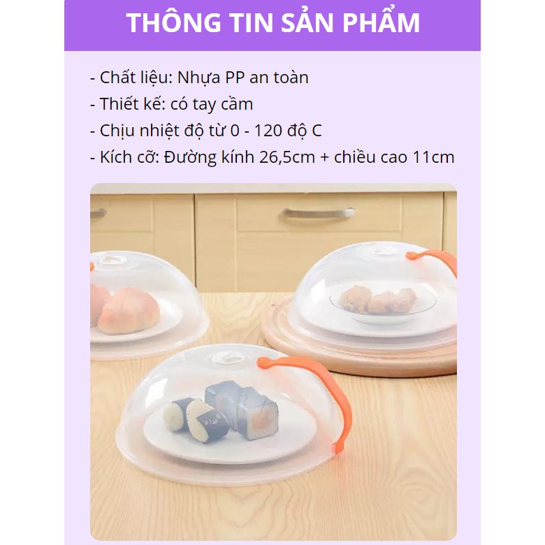 NẮP ĐẬY THỰC PHẨM CÓ TAY CẦM ABS Care Japan (Bộ 5 cái) - Home and Garden