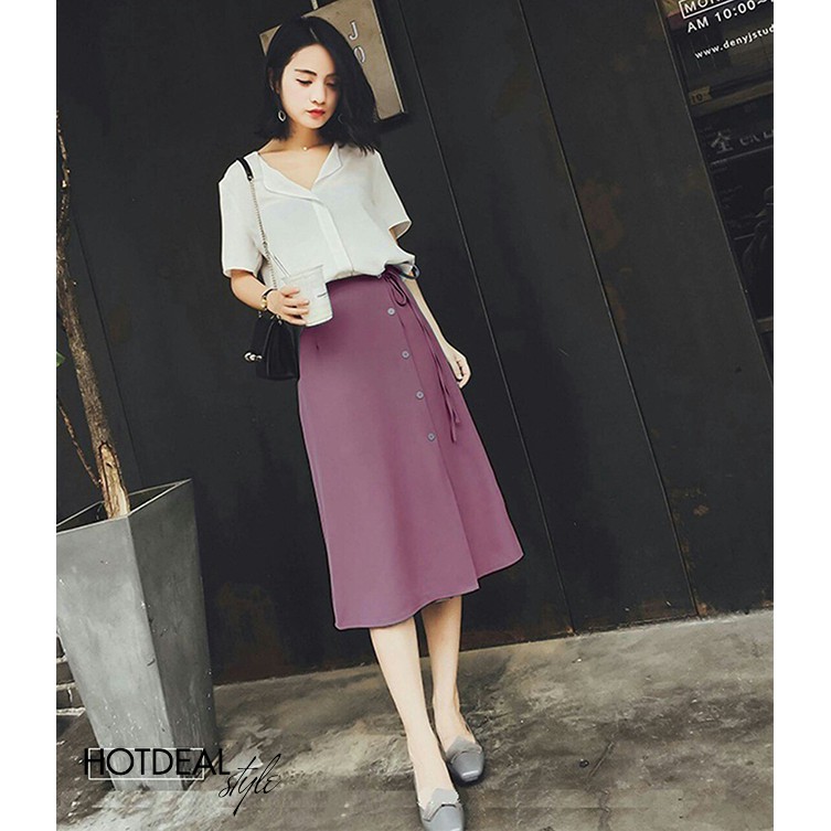 Chân váy Anie phối nút fashion | BigBuy360 - bigbuy360.vn