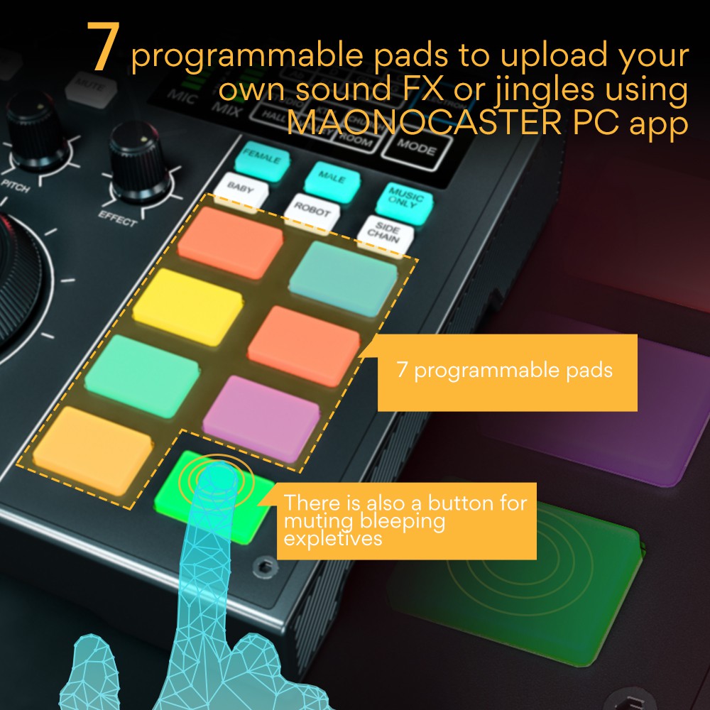 Thẻ âm thanh MAONO AM100 podcast chuyên nghiệp cho phòng thu âm/ điện thoại di động/ máy tính/PC