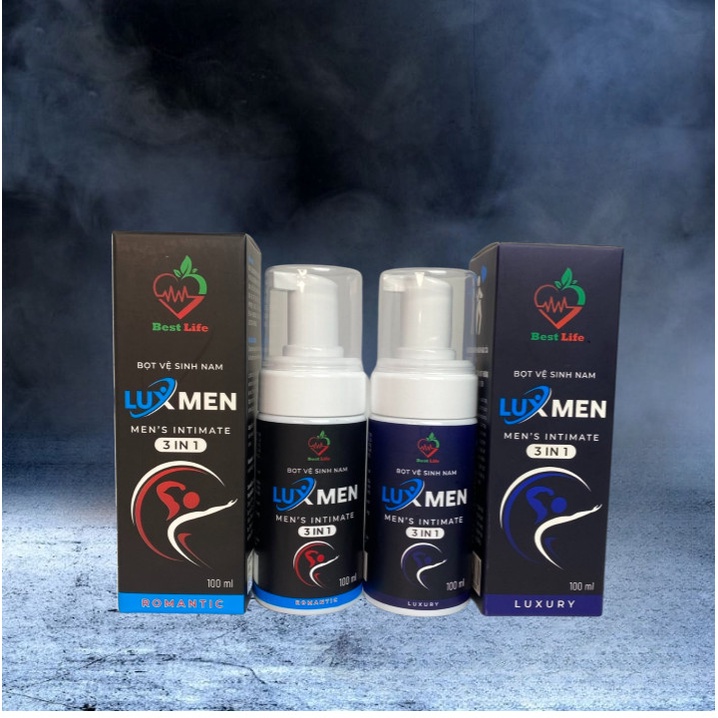 Bọt vệ sinh nam 3 trong 1 Best Life Lux Men dung dịch vệ sinh nam giới hương nước hoa và bạc hà chai 100ml