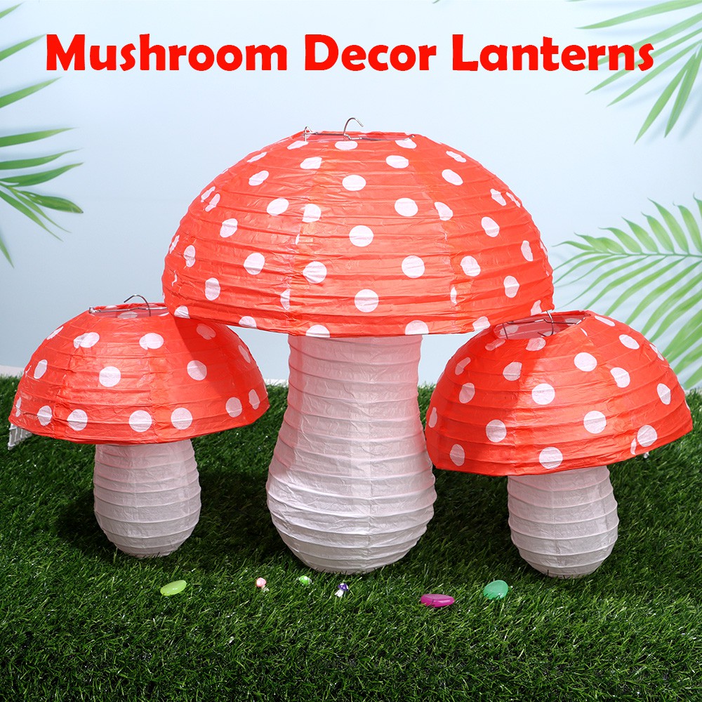 Đèn lồng treo trang trí hình cây nắm đẹp mắt 3D 8 Inch 12 Inch