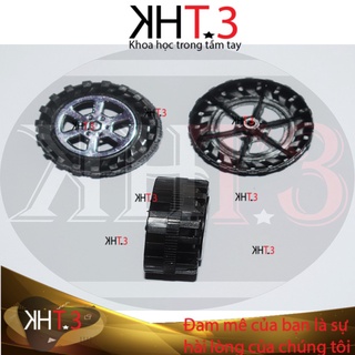 Set 4 bánh xe nhựa 2*42 mm bánh xe làm đồ chơi DIY đồ chơi stem