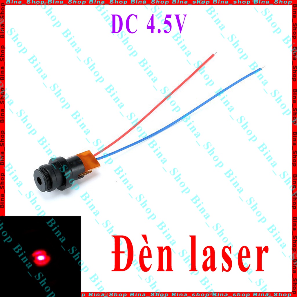 Đầu đèn Laser chấm đỏ 4.5V 650nm Đầu phát tia Laze 5mW