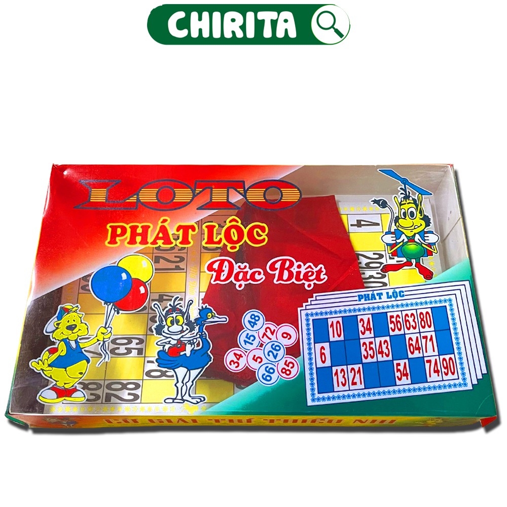 Bộ Cờ Lô Tô Phát Lộc Cao Cấp - Bộ Cờ Lô Tô Bingo 90 Số, Boardgame - Đồ Chơi Trẻ Em CHIRITA