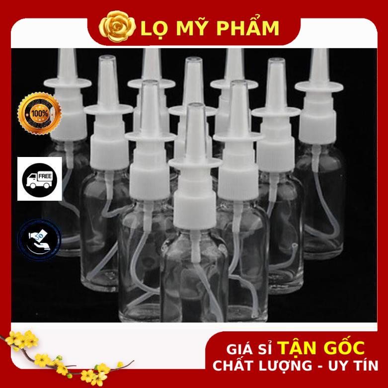 [GIÁ TỐT NHẤT] Chai xịt mũi thẳng Thủy tinh 5ml,10ml,15ml, 20ml,30ml,50ml đựng dung dịch , phụ kiện du lịch