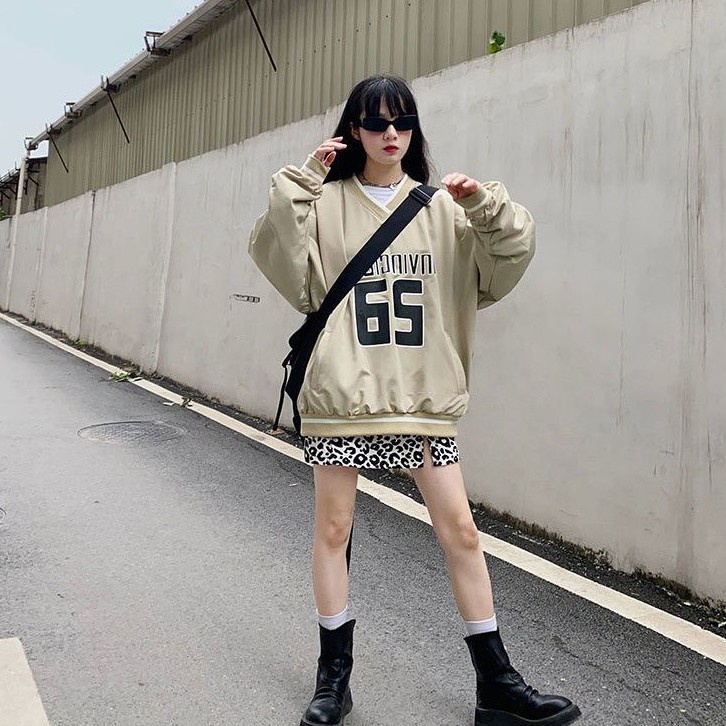 Áo Nỉ Trần Bông Dáng Rộng Tay Bồng Form Unisex Nam Nữ, Áo Sweater không mũ số 65 MÃ 540- Teenstore.365 | BigBuy360 - bigbuy360.vn