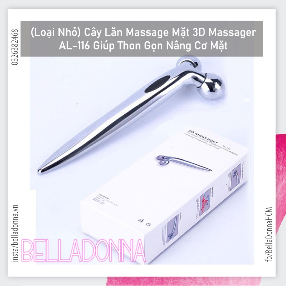 [HCM](Loại Nhỏ) Cây Lăn Massage Mặt 3D Massager AL-116 Giúp Thon Gọn Nâng Cơ Mặt-3D Mini Face Lift Beauty Massage Roller