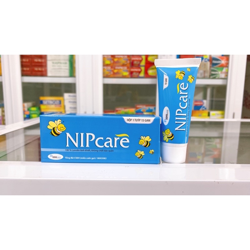 ✅[Chính Hãng] NIPcare - Kem Bôi Nứt Đầu Ti Cho Mẹ, Mẩn Đỏ &amp; Hăm Tã Cho Trẻ (Tuýp 15g)