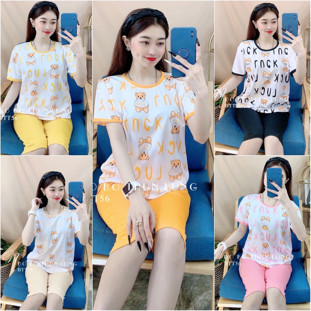 đồ ngủ lửng vải cotton thích hợp cho mùa hè freesize dưới 54kg