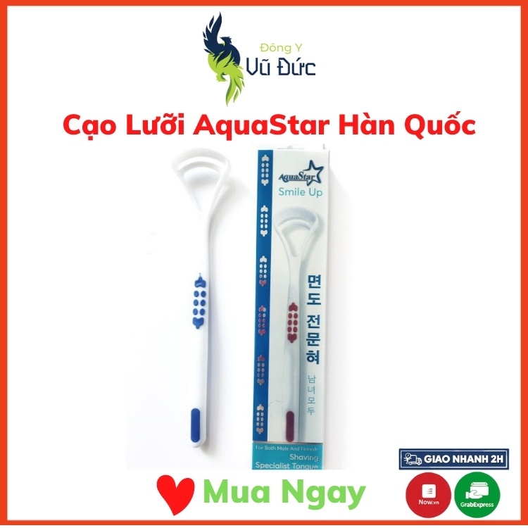 Cây Cạo Lưỡi Vệ Sinh Vùng Miệng Nhựa PP Aquastar Công Nghệ Hàn Quốc