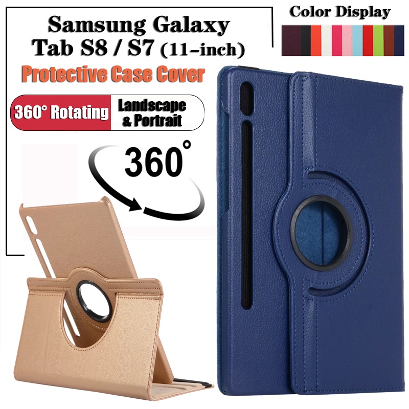 Bao Da Máy Tính Bảng Bảo Vệ 360 Độ Cho Samsung Galaxy Tab S8 S7 11.0 "SM-X700 SM-X706 SM-X706B / U / N SM-T870 SM-T875 SM-T876B° Ốp Điện Thoại Có Giá Đỡ Dạng Gập Tiện Dụng