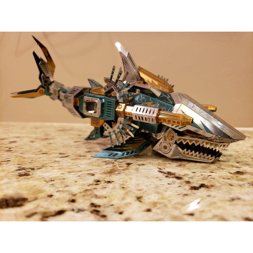 Mô Hình Kim Loại Lắp Ráp 3D Microworld Cá Mập Hổ The Deep Sea Tiger Shark