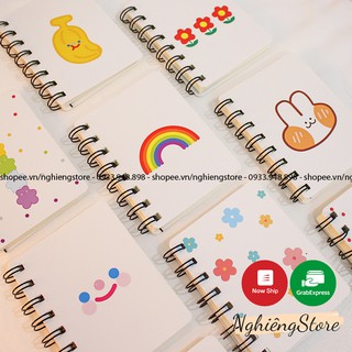 Sổ ghi chép mini phong cách Hàn Quốc siêu ciu - Lò xo cầm tay nhỏ xinh, tiện dụng - Sổ vở xinh giá rẻ -Món quà dễ thương