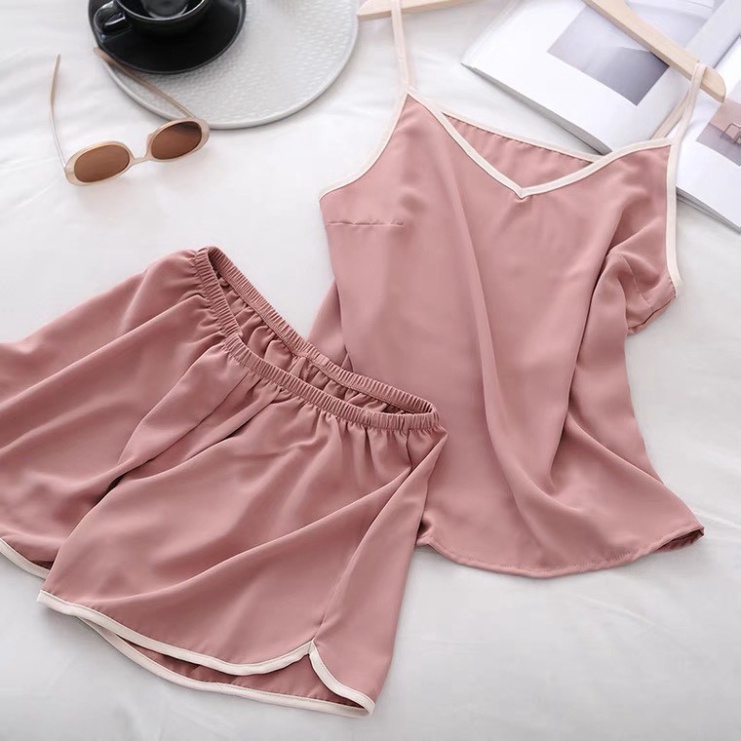 Bộ ngủ lụa hai dây 🎀Bộ đồ Pijama nữ cao cấp  Tằm Thái | BigBuy360 - bigbuy360.vn