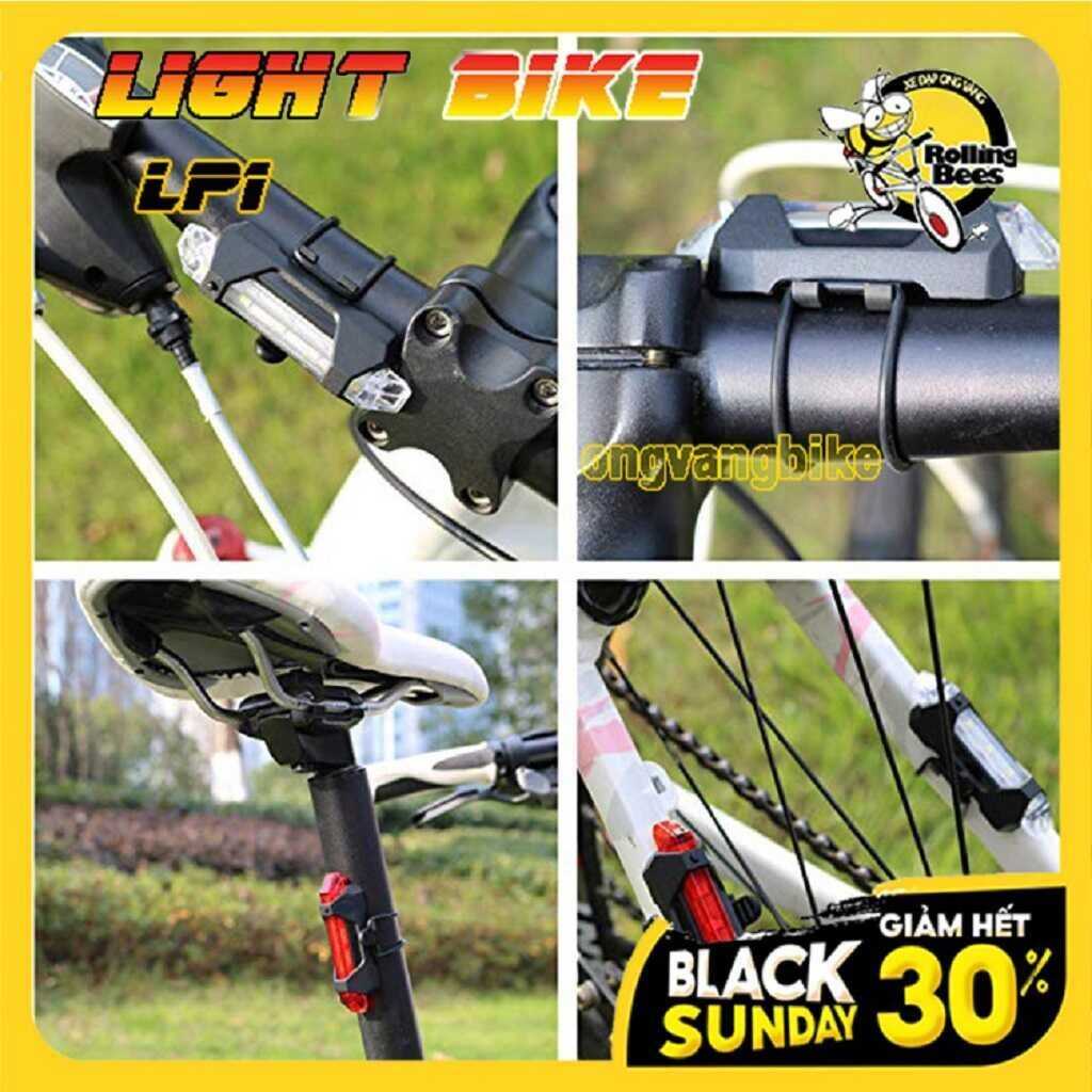 Đèn LED, Đèn Hậu, Đèn Đuôi Xe Đạp thể thao... Hoạt động bằng PIN sạc Micro USB