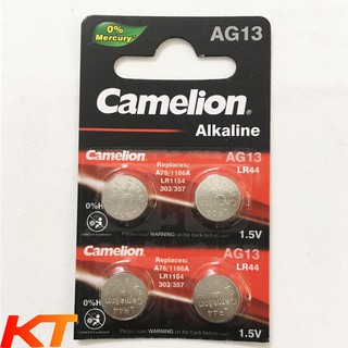 Pin LR44, AG13,LR1154, Camelion Plus Alkaline (vỉ 4 viên)