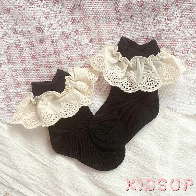 Tất Ren Nhún Bèo Thoáng Khí Dễ Thương Cho Bé Gái 1 Tuổi