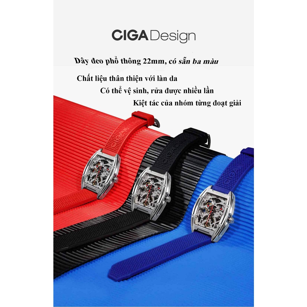Dây đeo silicone đồng hồ CIGA Design