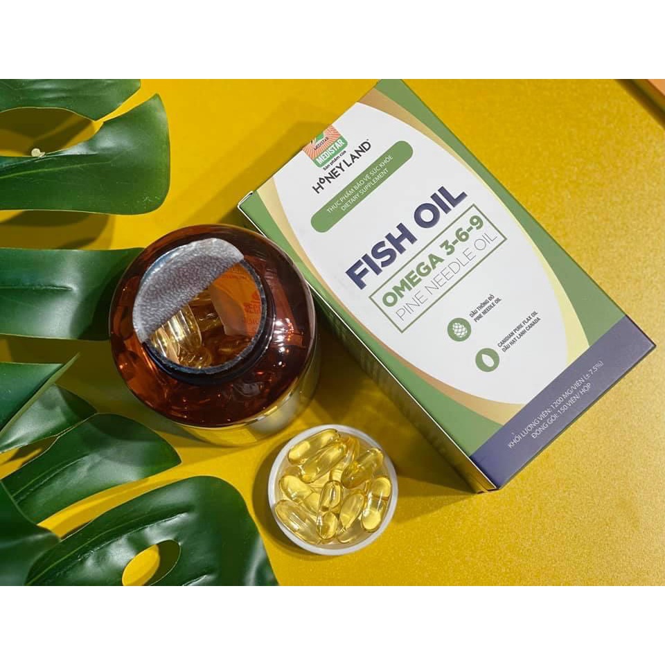 Omega 369 HONEYLAND 30v Viên, Hỗ Trợ Hệ Tim Mạch , Trí Não , Tăng Cường Thị Lực , Sáng Mắt